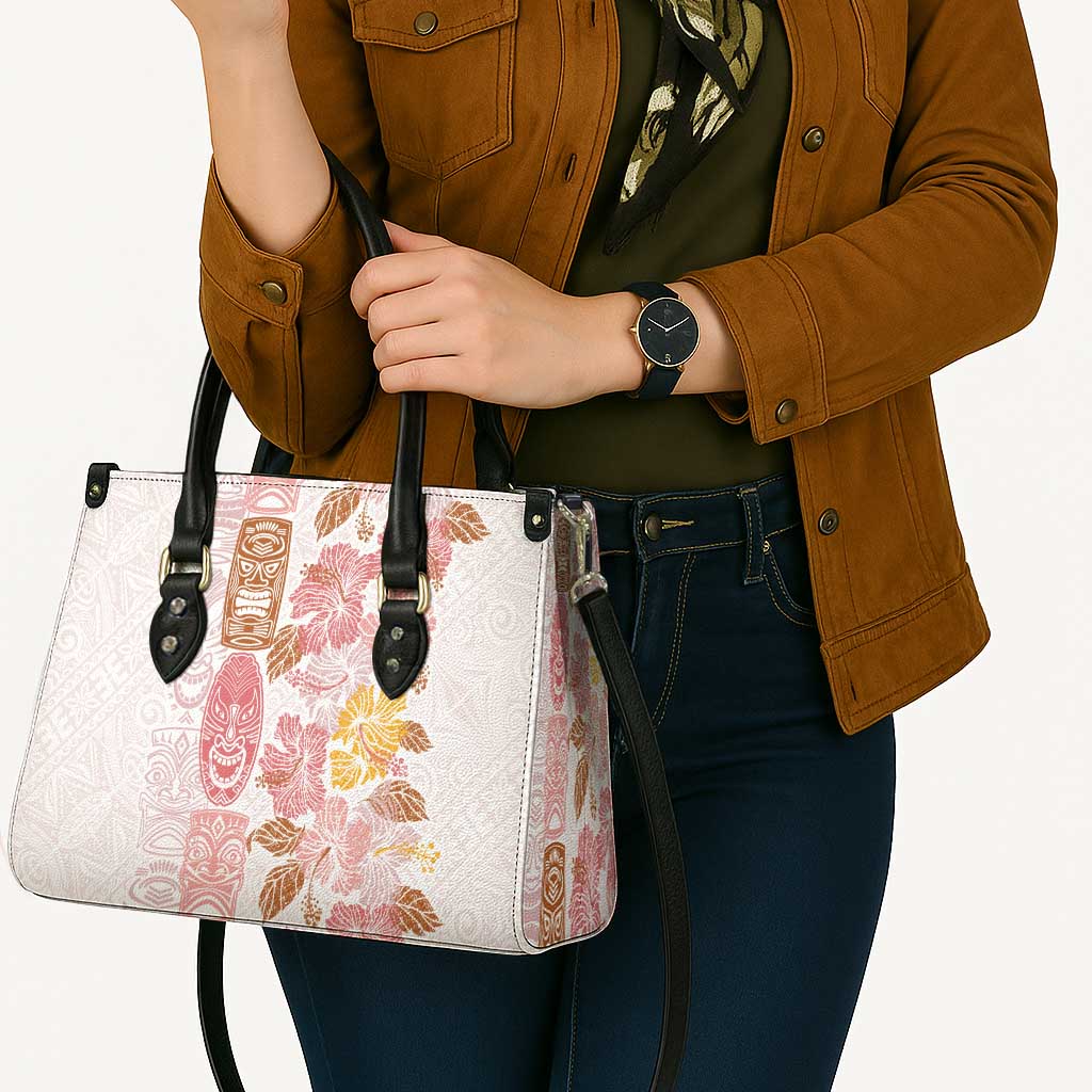 Christmas Aloha Hawaii Tiki Leather Bag Hibiscus Spring Colors - Polynesian Pride