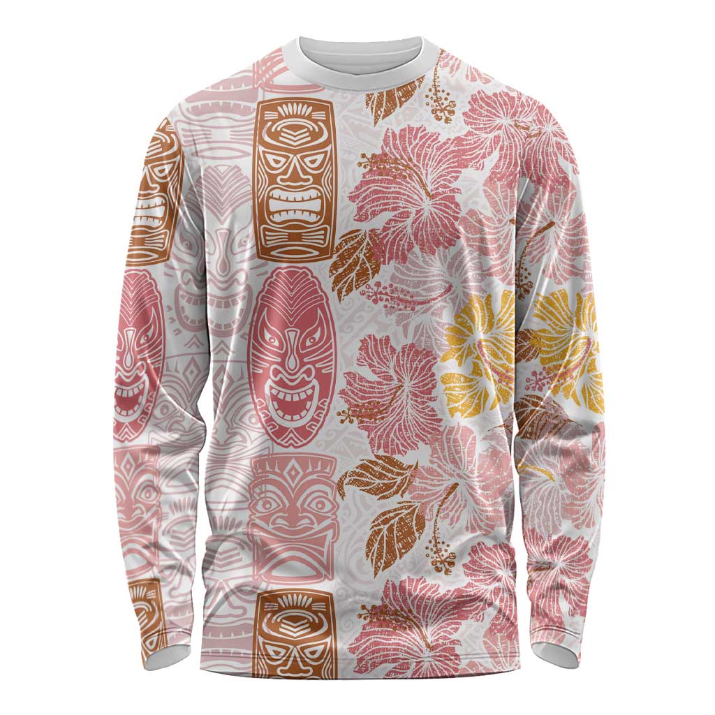 Christmas Aloha Hawaii Tiki Long Sleeve Shirt Hibiscus Spring Colors - Polynesian Pride
