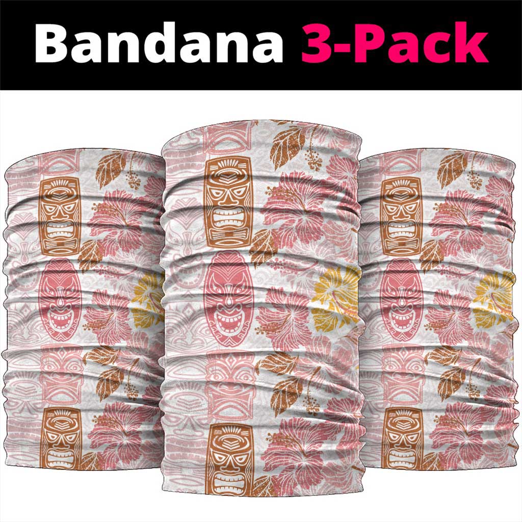 Christmas Aloha Hawaii Tiki Neck Gaiter Hibiscus Spring Colors LT7 package One Size: 25*50cm Pink - Polynesian Pride