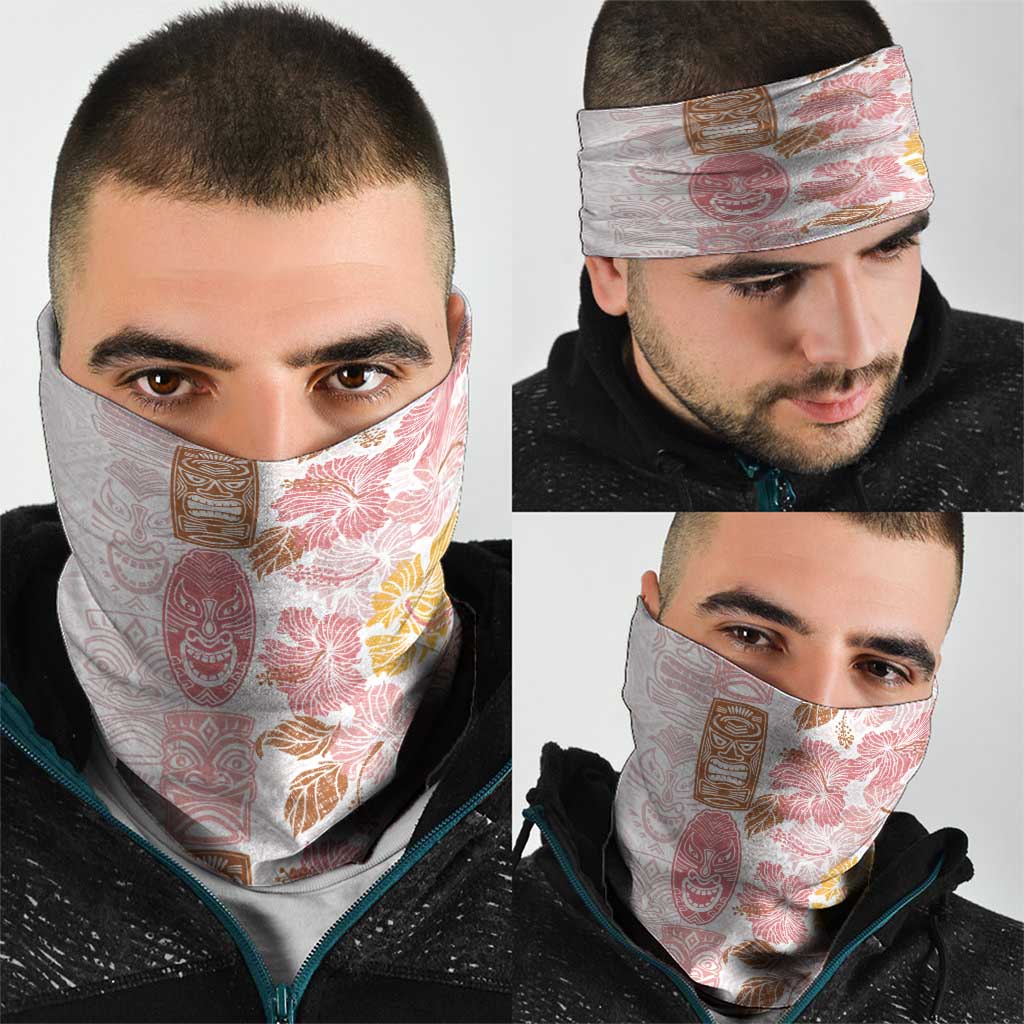 Christmas Aloha Hawaii Tiki Neck Gaiter Hibiscus Spring Colors LT7 - Polynesian Pride