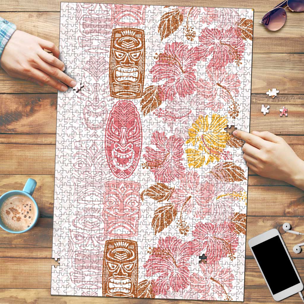 Christmas Aloha Hawaii Tiki Puzzle Hibiscus Spring Colors - Polynesian Pride
