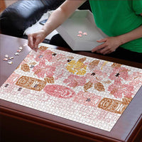 Christmas Aloha Hawaii Tiki Puzzle Hibiscus Spring Colors - Polynesian Pride