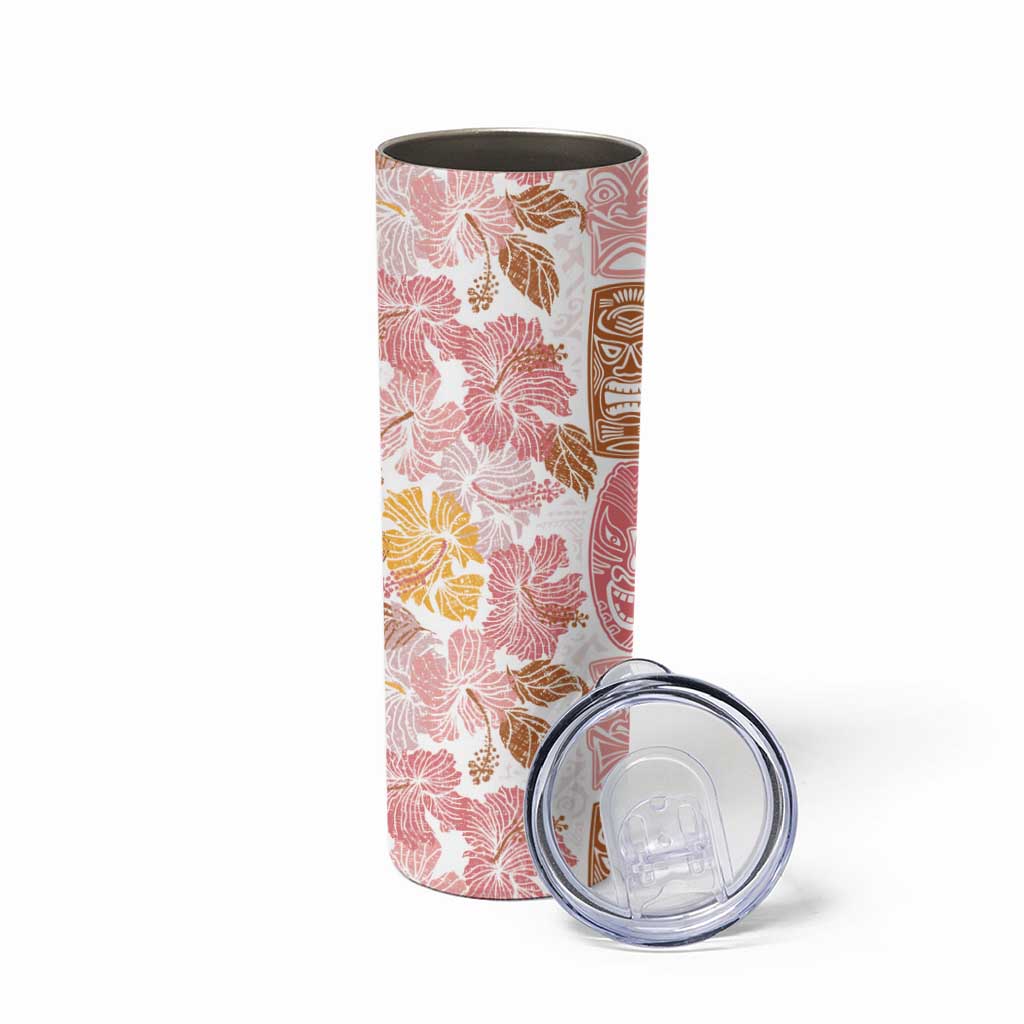 Christmas Aloha Hawaii Tiki Skinny Tumbler Hibiscus Spring Colors - Polynesian Pride