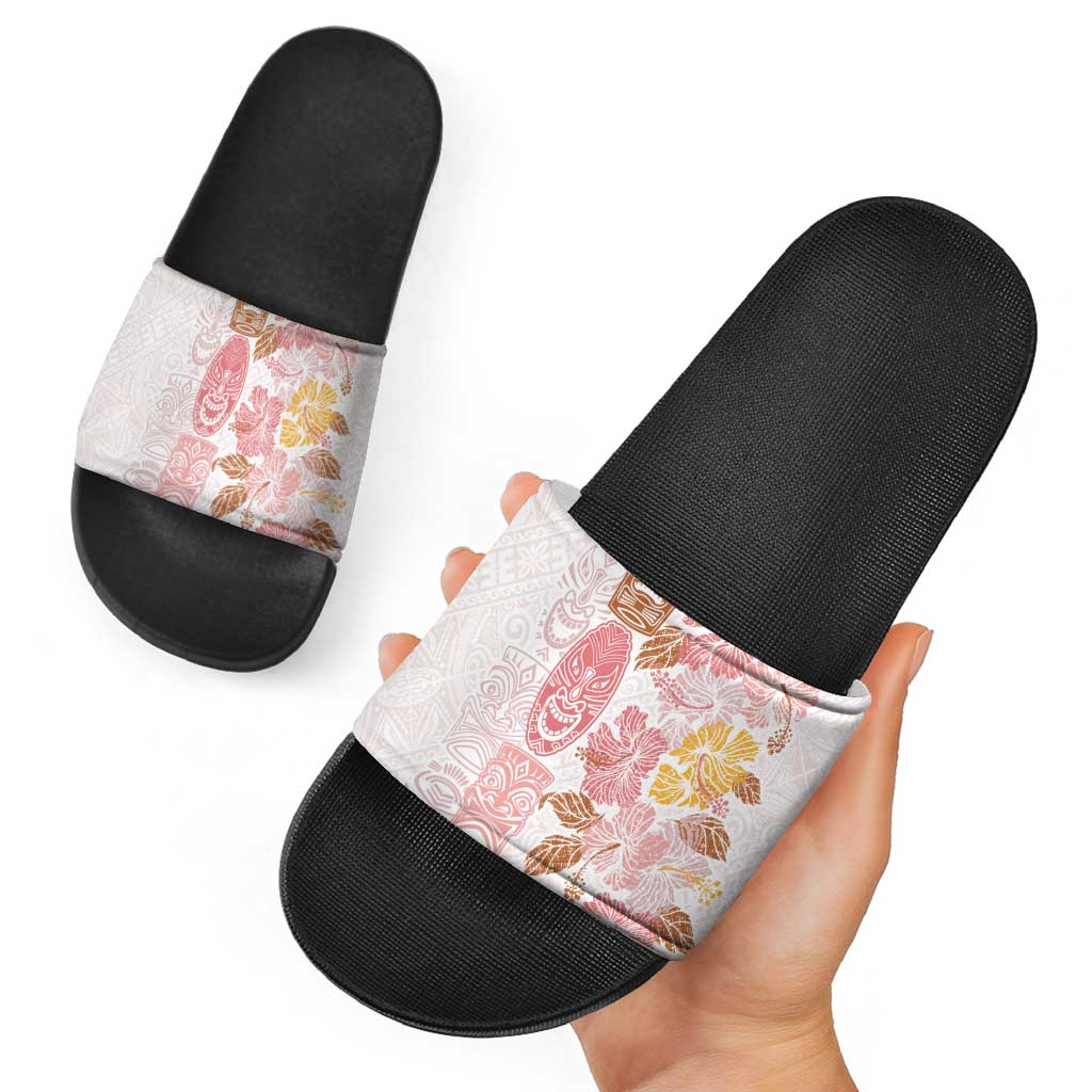 Christmas Aloha Hawaii Tiki Slide Sandals Hibiscus Spring Colors LT7 - Polynesian Pride