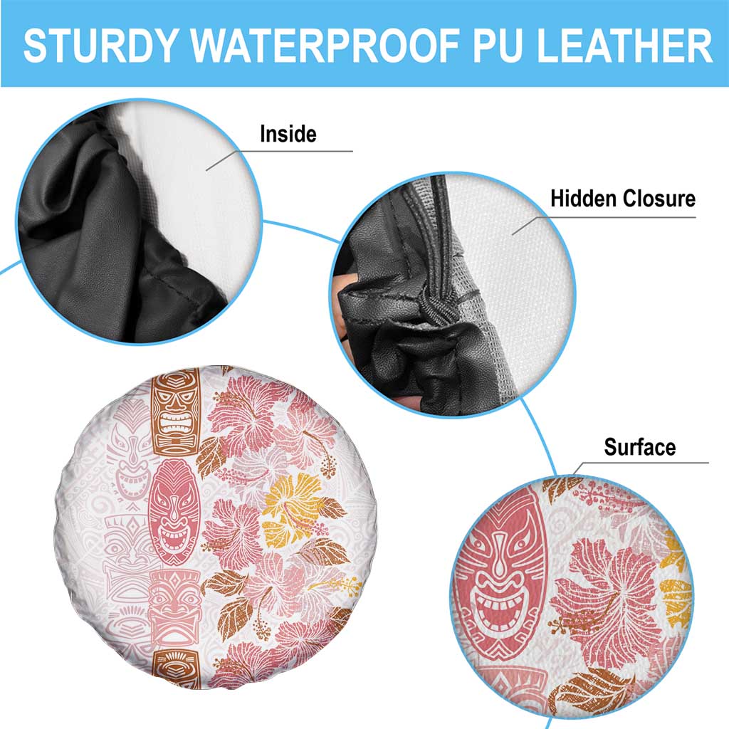 Christmas Aloha Hawaii Tiki Spare Tire Cover Hibiscus Spring Colors - Polynesian Pride