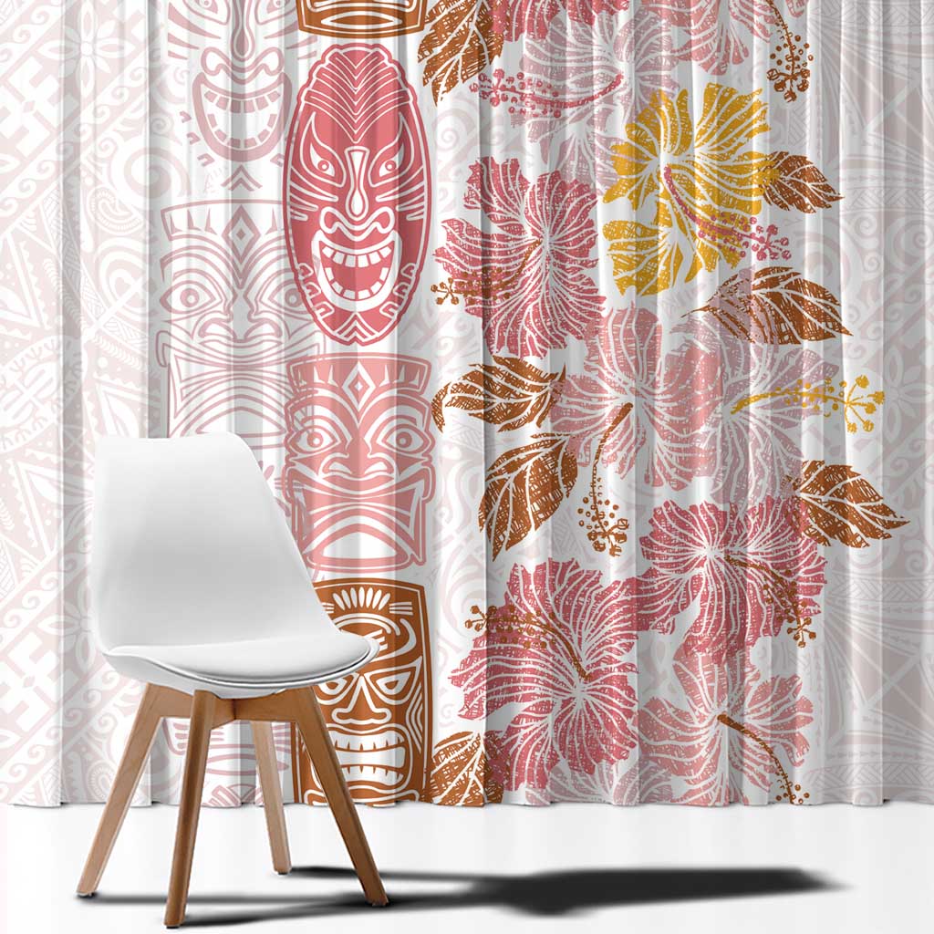 Christmas Aloha Hawaii Tiki Window Curtain Hibiscus Spring Colors LT7 - Polynesian Pride