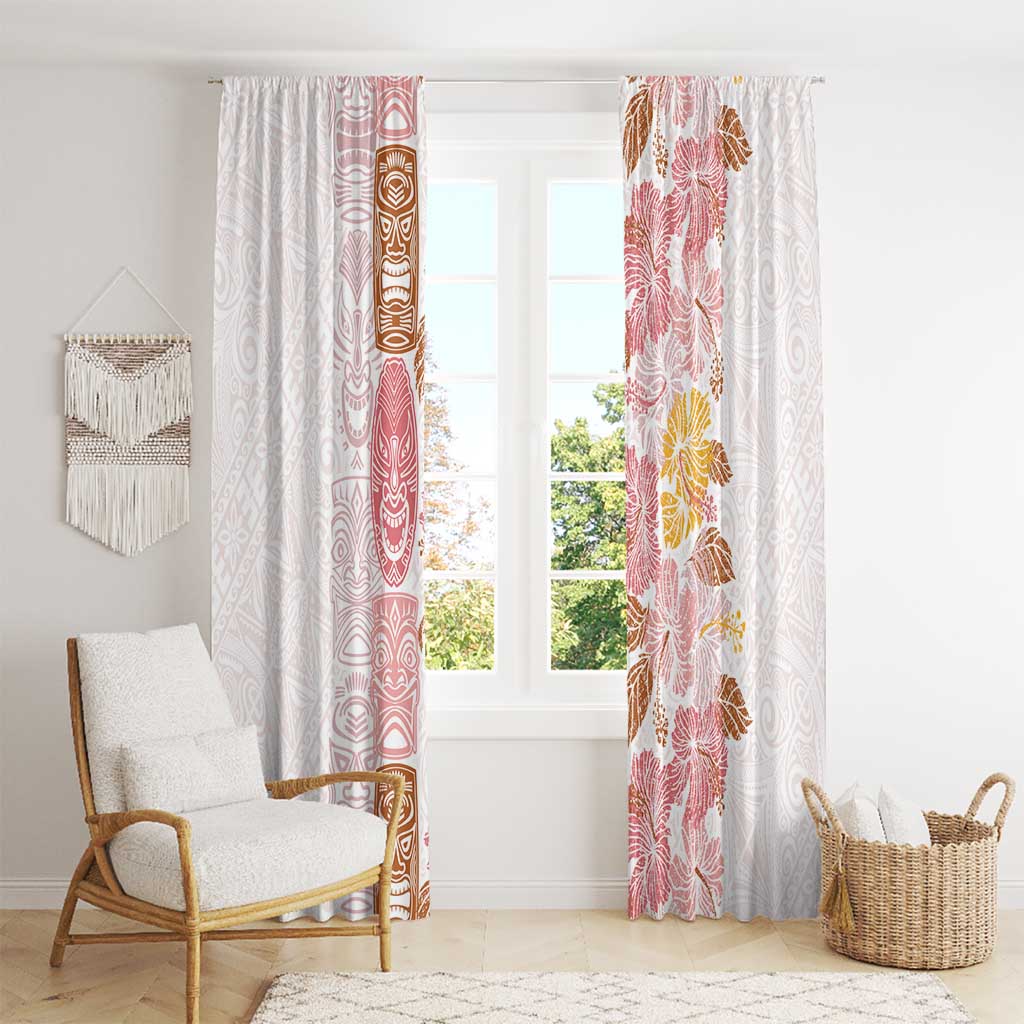 Christmas Aloha Hawaii Tiki Window Curtain Hibiscus Spring Colors LT7 - Polynesian Pride