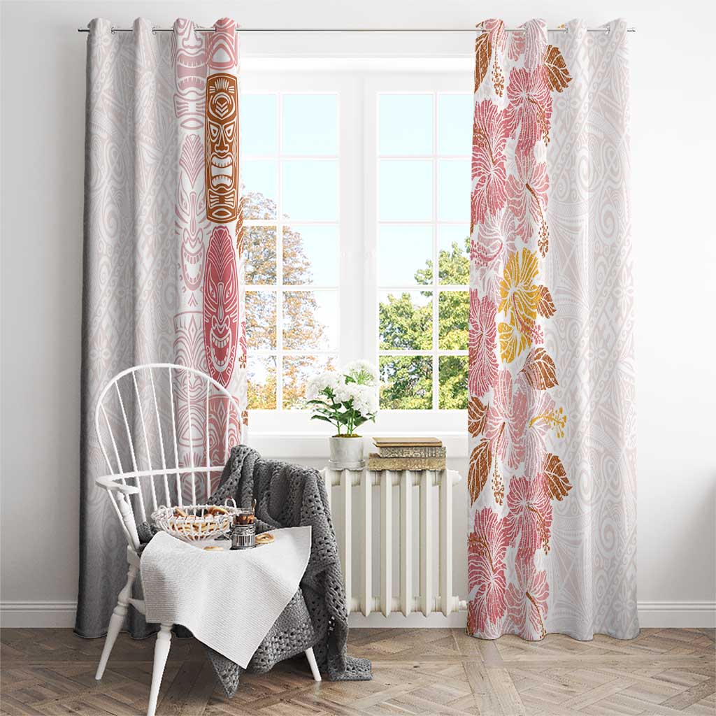 Christmas Aloha Hawaii Tiki Window Curtain Hibiscus Spring Colors LT7 - Polynesian Pride