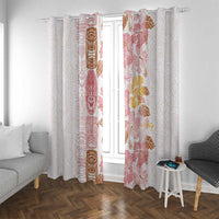 Christmas Aloha Hawaii Tiki Window Curtain Hibiscus Spring Colors LT7 With Grommets Pink - Polynesian Pride