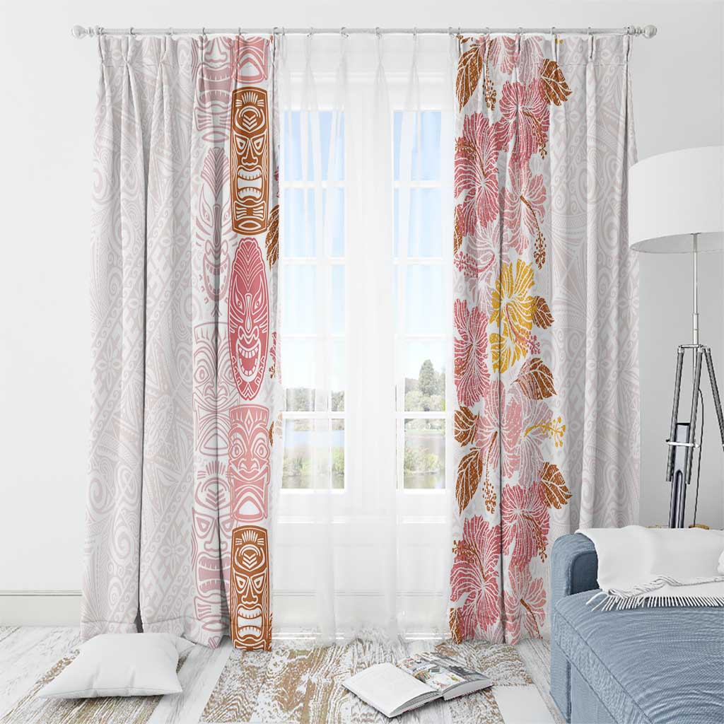 Christmas Aloha Hawaii Tiki Window Curtain Hibiscus Spring Colors LT7 - Polynesian Pride
