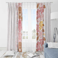 Christmas Aloha Hawaii Tiki Window Curtain Hibiscus Spring Colors LT7 - Polynesian Pride