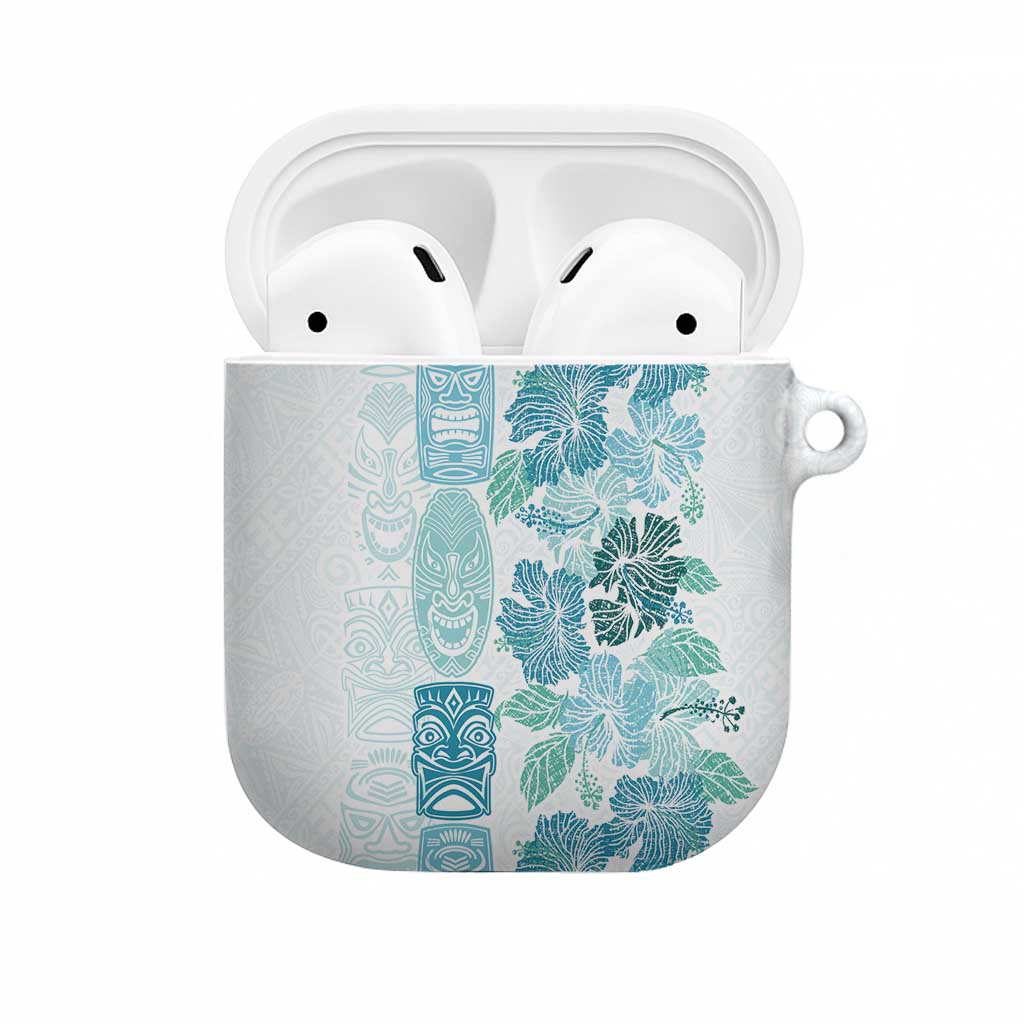 Christmas Aloha Hawaii Tiki AirPods Case Hibiscus Summer Colors - Polynesian Pride