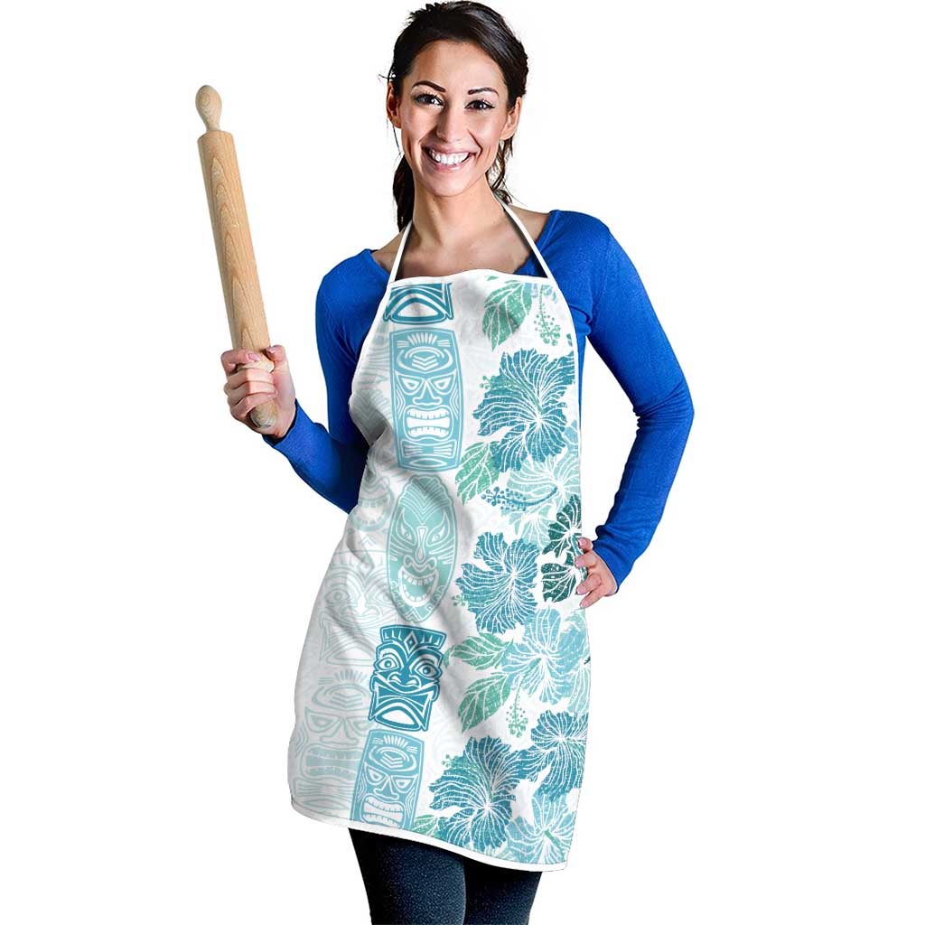 Christmas Aloha Hawaii Tiki Apron Hibiscus Summer Colors - Polynesian Pride