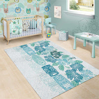 Christmas Aloha Hawaii Tiki Area Rug Hibiscus Summer Colors - Polynesian Pride