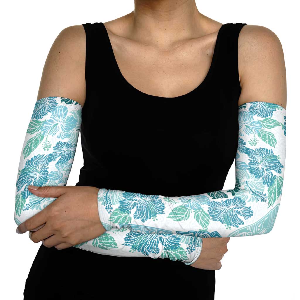 Christmas Aloha Hawaii Tiki Arm Sleeves Hibiscus Summer Colors - Polynesian Pride
