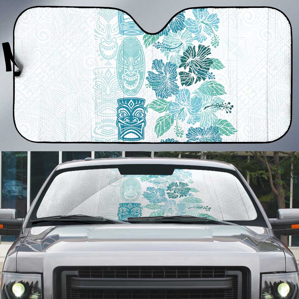 Christmas Aloha Hawaii Tiki Auto Sun Shade Hibiscus Summer Colors - Polynesian Pride