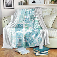 Christmas Aloha Hawaii Tiki Blanket Hibiscus Summer Colors - Polynesian Pride