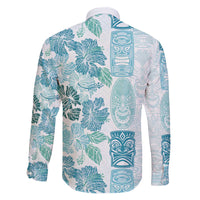 Christmas Aloha Hawaii Tiki Family Matching Off The Shoulder Long Sleeve Dress and Hawaiian Shirt Hibiscus Summer Colors - Polynesian Pride