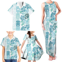 Christmas Aloha Hawaii Tiki Family Matching Tank Maxi Dress and Hawaiian Shirt Hibiscus Summer Colors - Polynesian Pride