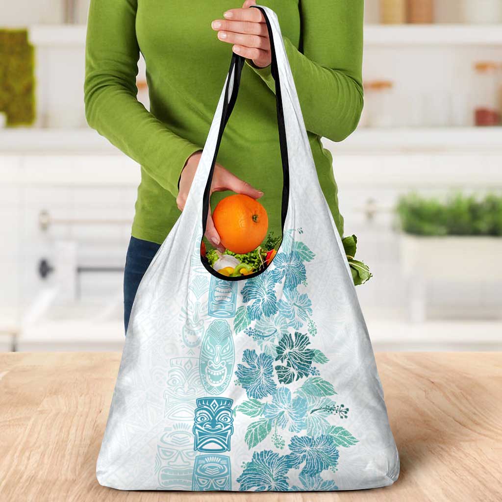 Christmas Aloha Hawaii Tiki Grocery Bag Hibiscus Summer Colors - Polynesian Pride