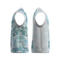 Christmas Aloha Hawaii Tiki Christmas Knitted V-Neck Vest Hibiscus Summer Colors - Polynesian Pride