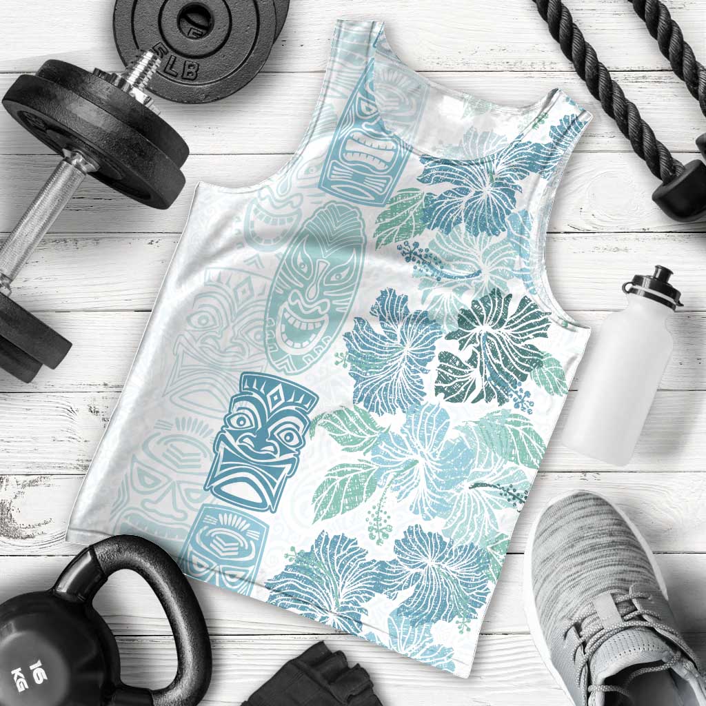 Christmas Aloha Hawaii Tiki Men Tank Top Hibiscus Summer Colors - Polynesian Pride
