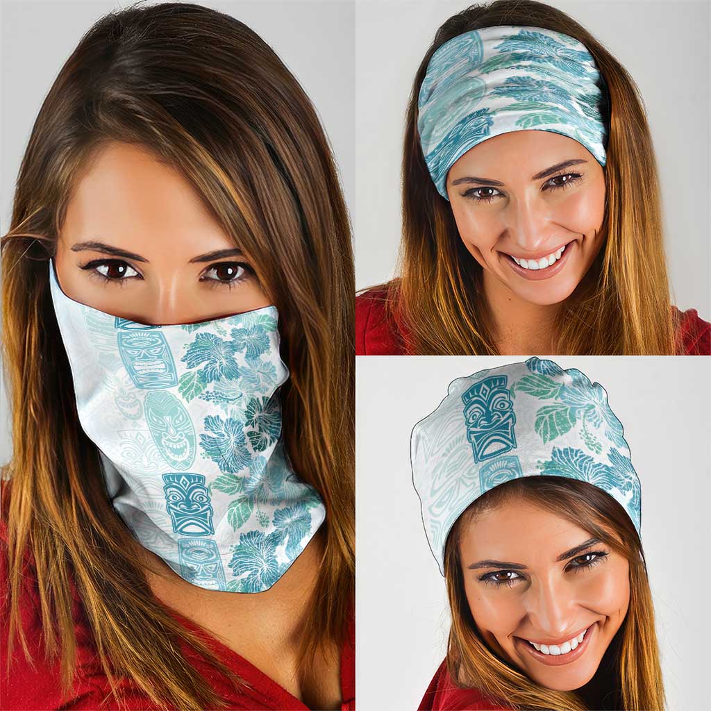 Christmas Aloha Hawaii Tiki Neck Gaiter Hibiscus Summer Colors - Polynesian Pride