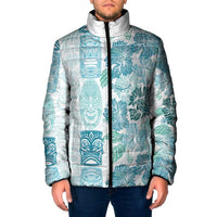 Christmas Aloha Hawaii Tiki Padded Jacket Hibiscus Summer Colors - Polynesian Pride
