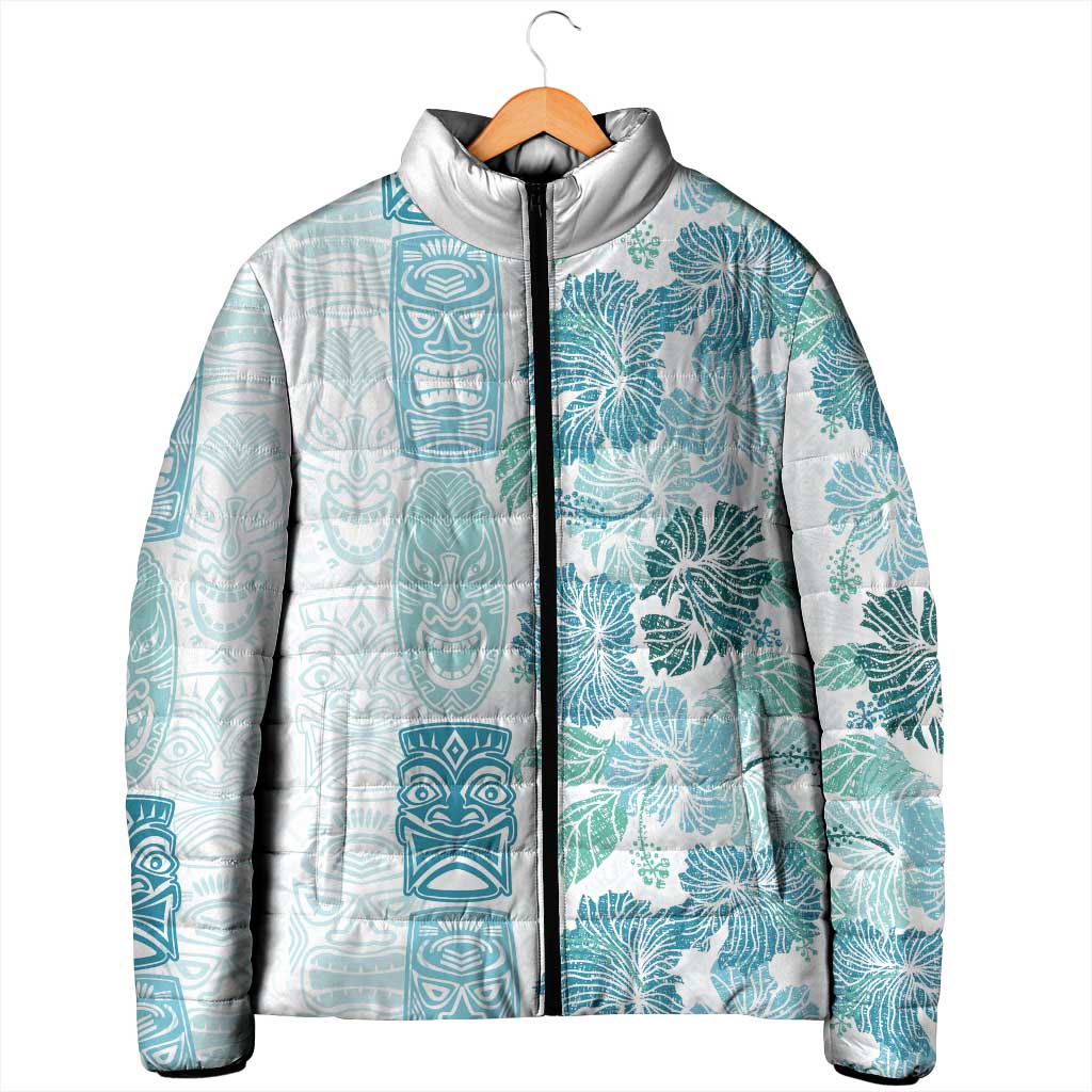 Christmas Aloha Hawaii Tiki Padded Jacket Hibiscus Summer Colors - Polynesian Pride