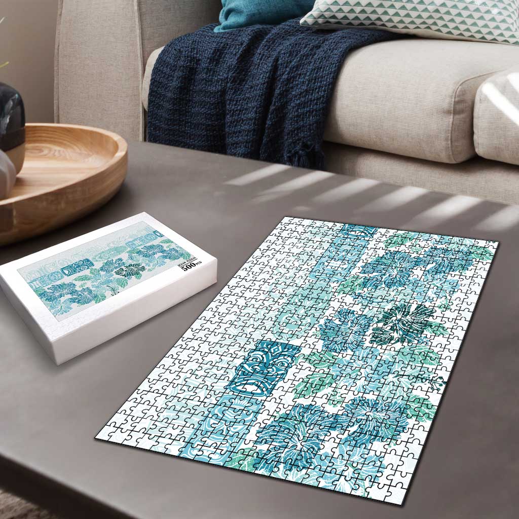 Christmas Aloha Hawaii Tiki Puzzle Hibiscus Summer Colors - Polynesian Pride