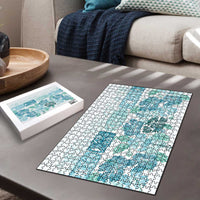 Christmas Aloha Hawaii Tiki Puzzle Hibiscus Summer Colors - Polynesian Pride