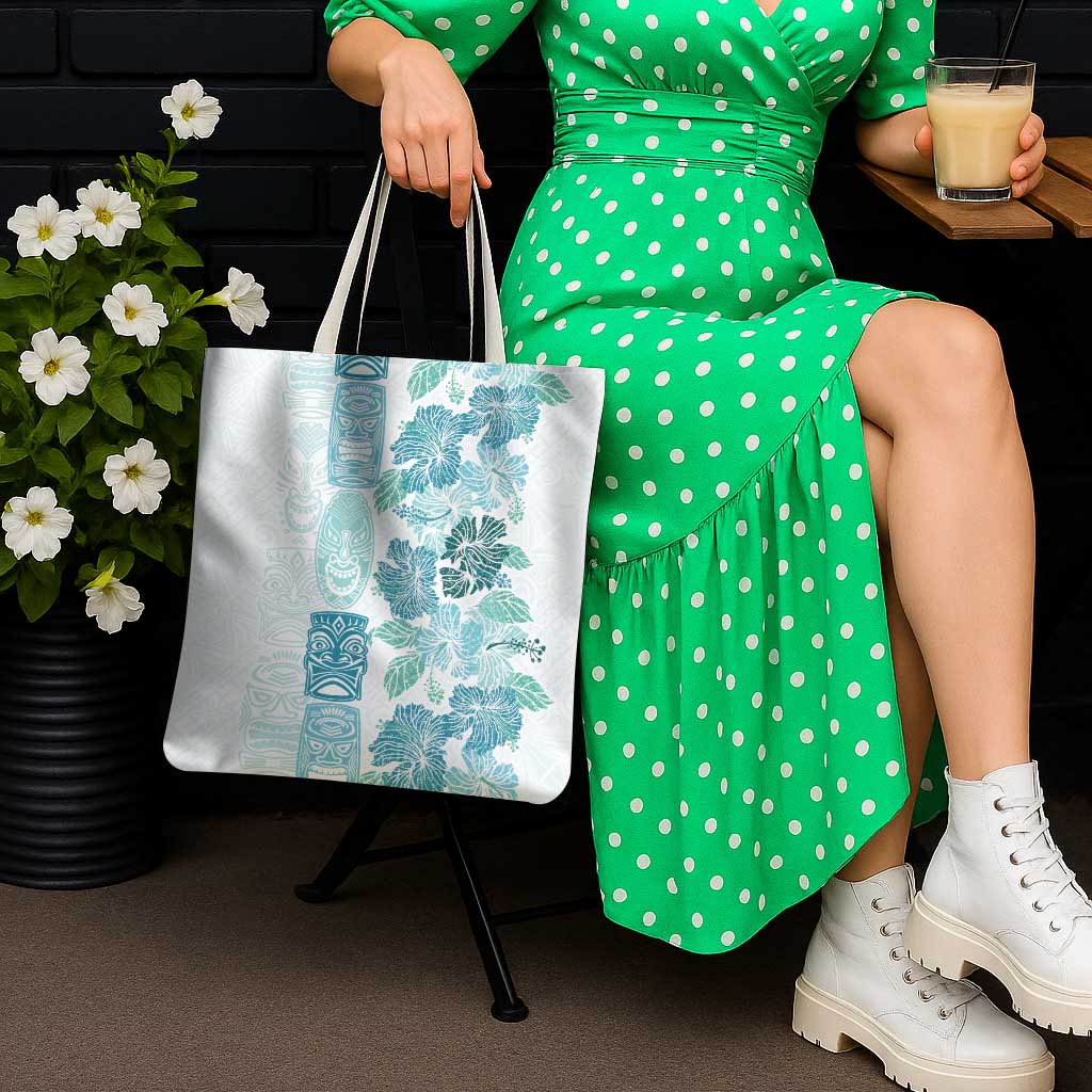 Christmas Aloha Hawaii Tiki Tote Bag Hibiscus Summer Colors - Polynesian Pride