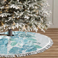 Christmas Aloha Hawaii Tiki Tree Skirt Hibiscus Summer Colors - Polynesian Pride