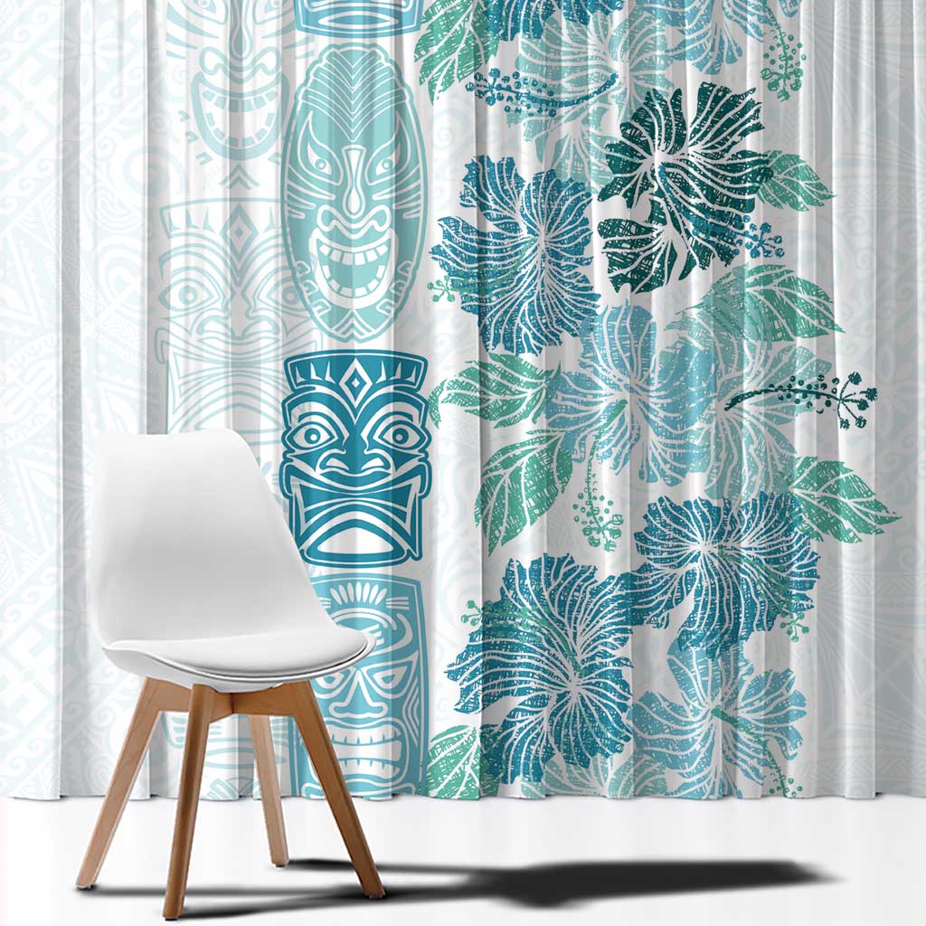 Christmas Aloha Hawaii Tiki Window Curtain Hibiscus Summer Colors LT7 - Polynesian Pride