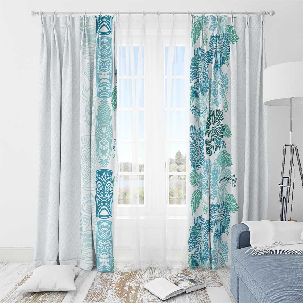Christmas Aloha Hawaii Tiki Window Curtain Hibiscus Summer Colors LT7 - Polynesian Pride