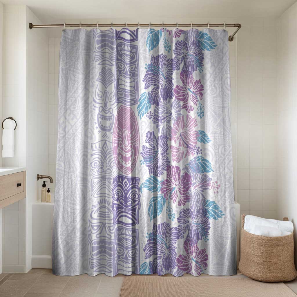 Christmas Aloha Hawaii Tiki Bathroom Set Hibiscus Winter Colors - Polynesian Pride