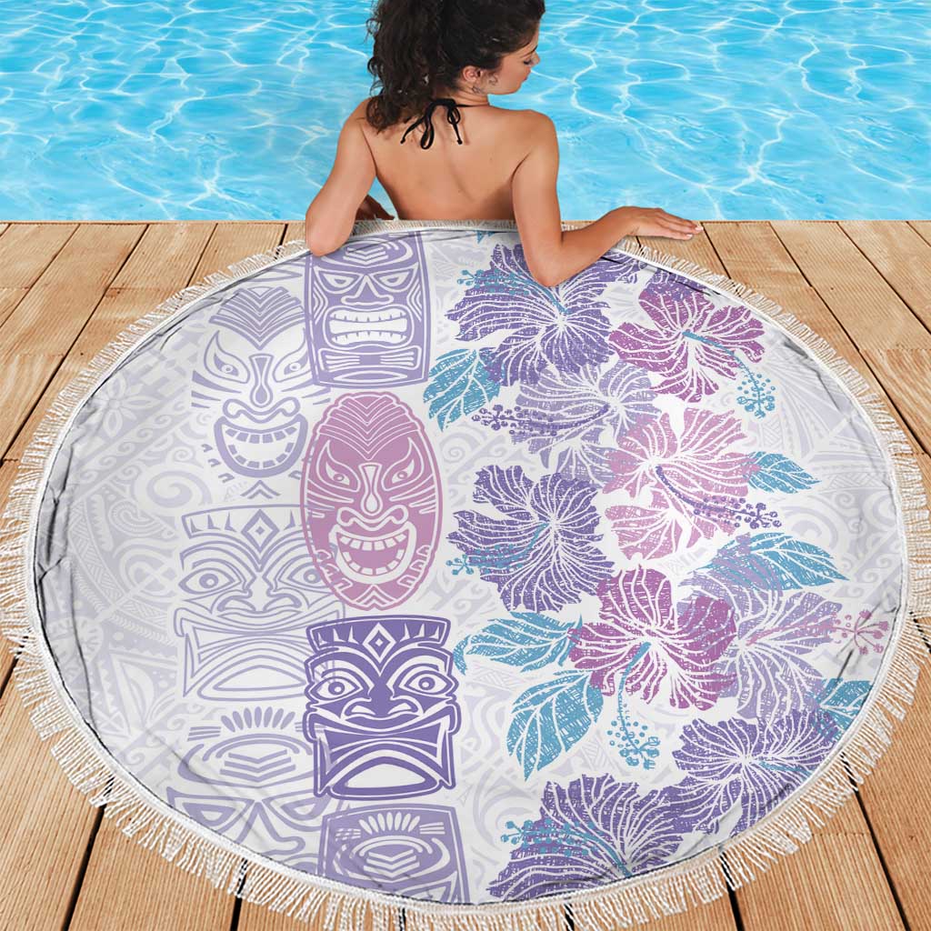 Christmas Aloha Hawaii Tiki Beach Blanket Hibiscus Winter Colors LT7 - Polynesian Pride