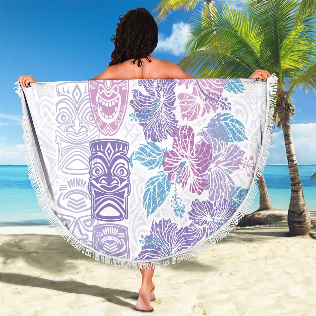 Christmas Aloha Hawaii Tiki Beach Blanket Hibiscus Winter Colors LT7 - Polynesian Pride