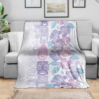 Christmas Aloha Hawaii Tiki Blanket Hibiscus Winter Colors - Polynesian Pride