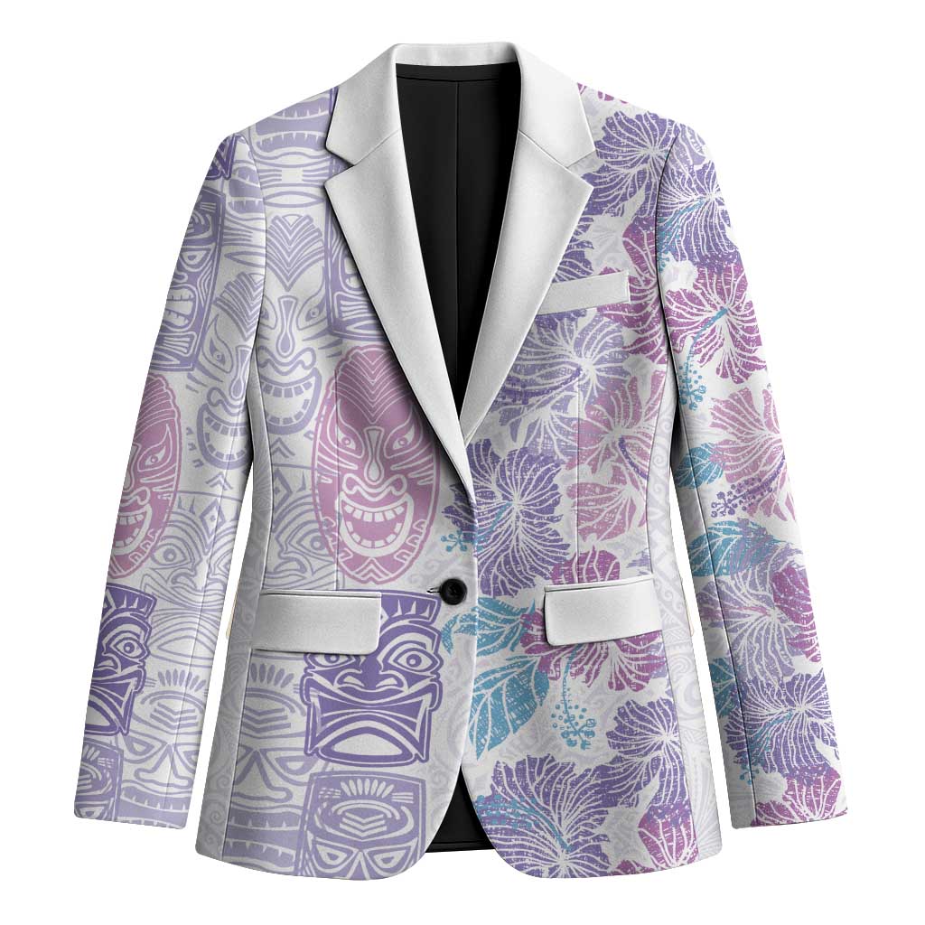 Christmas Aloha Hawaii Tiki Blazer Hibiscus Winter Colors LT7 Unisex Lavender - Polynesian Pride