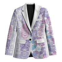 Christmas Aloha Hawaii Tiki Blazer Hibiscus Winter Colors LT7 Unisex Lavender - Polynesian Pride