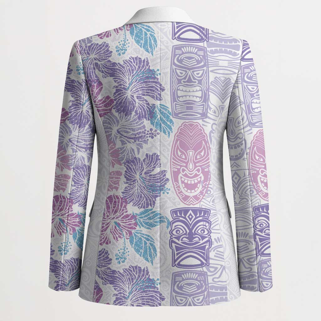 Christmas Aloha Hawaii Tiki Blazer Hibiscus Winter Colors LT7 - Polynesian Pride