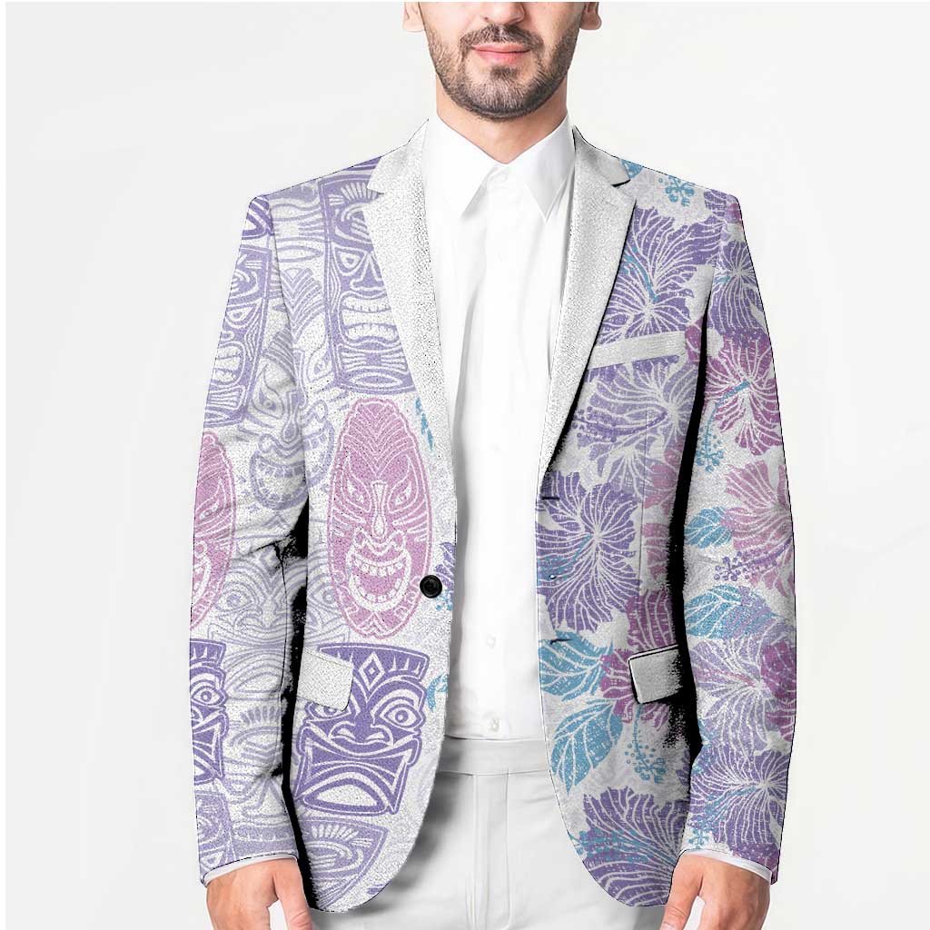 Christmas Aloha Hawaii Tiki Blazer Hibiscus Winter Colors LT7 - Polynesian Pride