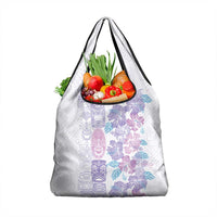 Christmas Aloha Hawaii Tiki Grocery Bag Hibiscus Winter Colors - Polynesian Pride
