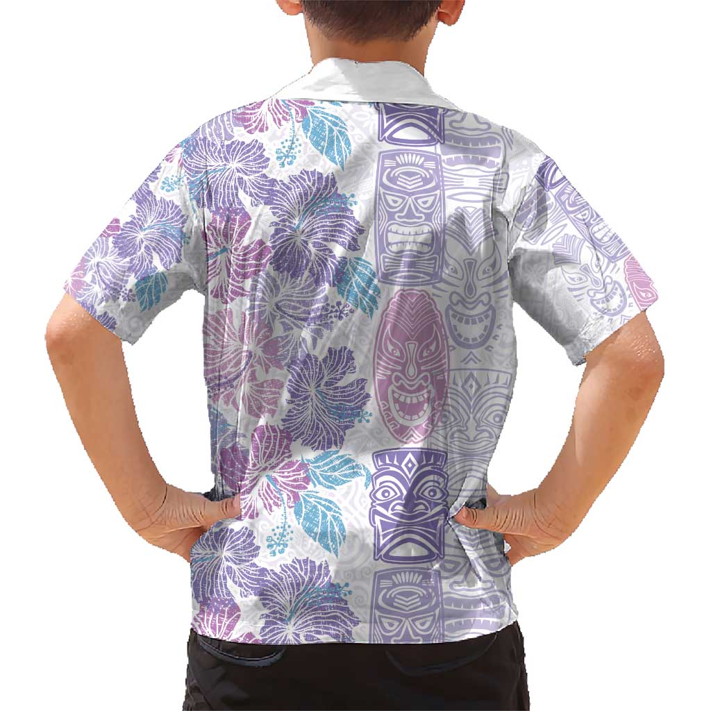 Christmas Aloha Hawaii Tiki Hawaiian Shirt Hibiscus Winter Colors - Polynesian Pride