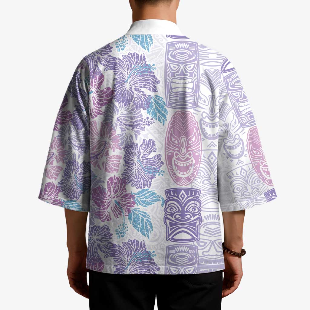 Christmas Aloha Hawaii Tiki Kimono Hibiscus Winter Colors - Polynesian Pride