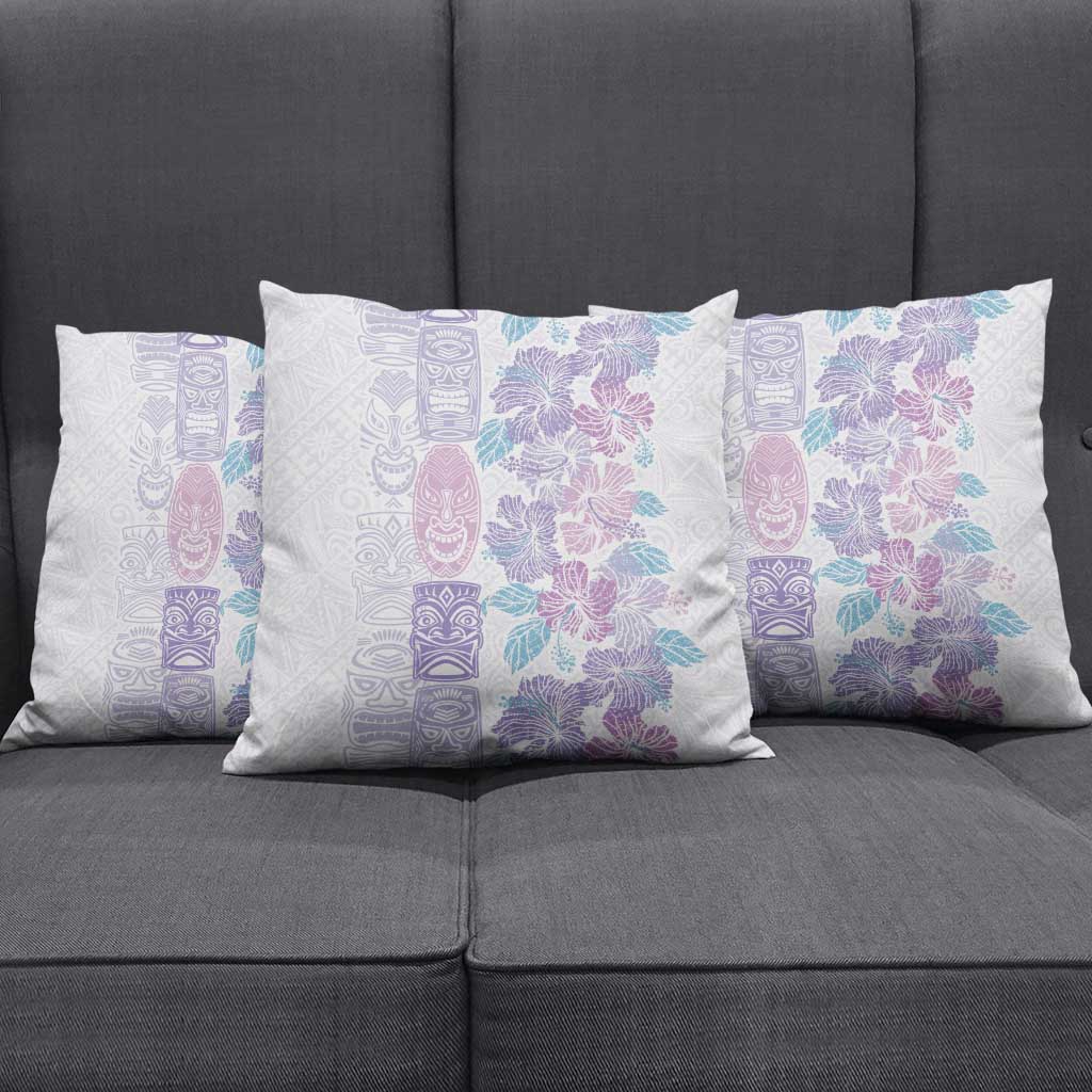 Christmas Aloha Hawaii Tiki Pillow Cover Hibiscus Winter Colors - Polynesian Pride