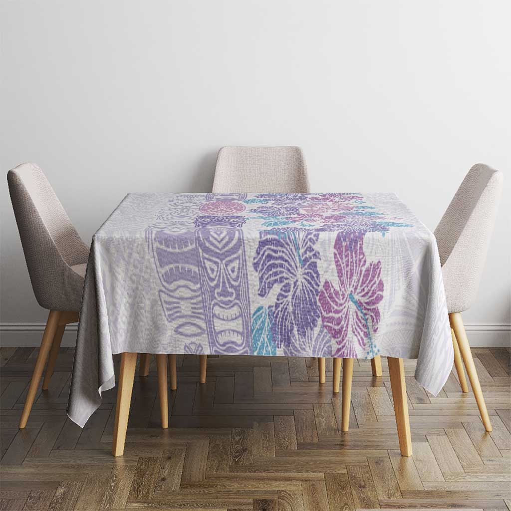 Christmas Aloha Hawaii Tiki Tablecloth Hibiscus Winter Colors LT7 - Polynesian Pride