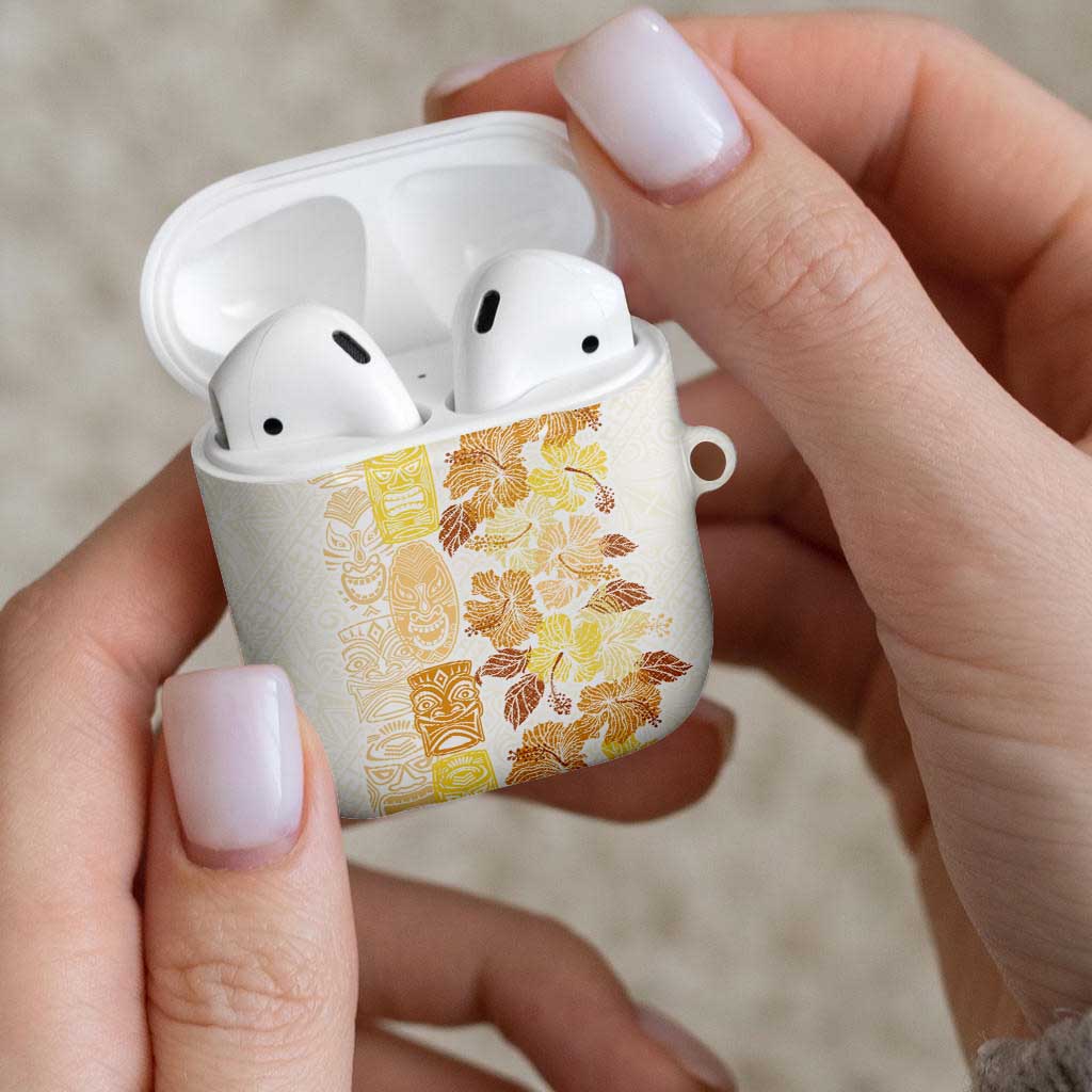 Christmas Aloha Hawaii Tiki AirPods Case Hibiscus Autumn Colors - Polynesian Pride