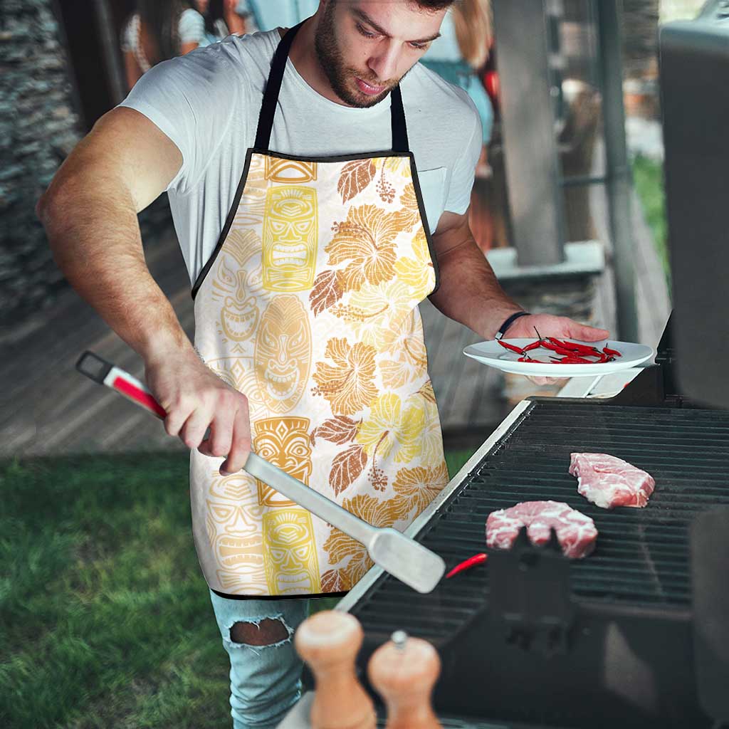 Christmas Aloha Hawaii Tiki Apron Hibiscus Autumn Colors - Polynesian Pride